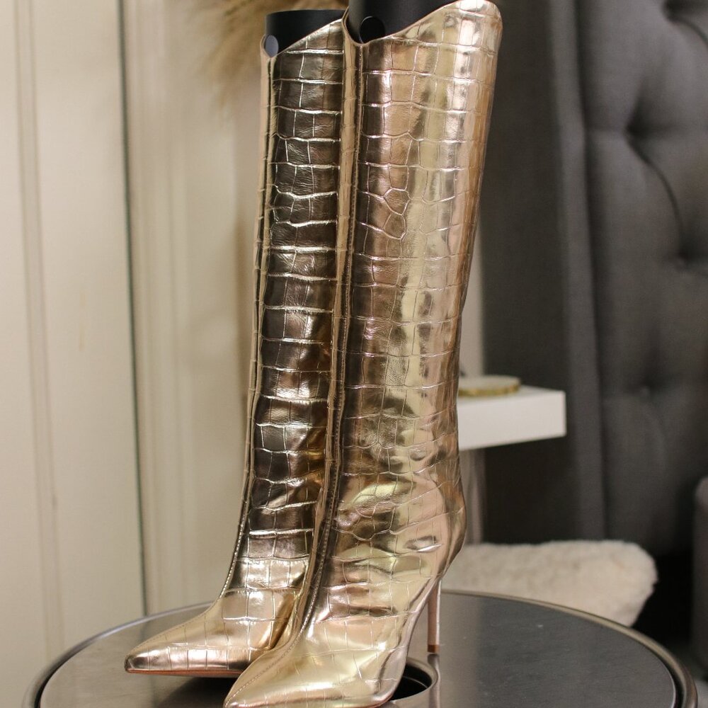 Schutz Maryana boot gold - Picture 2 of 4